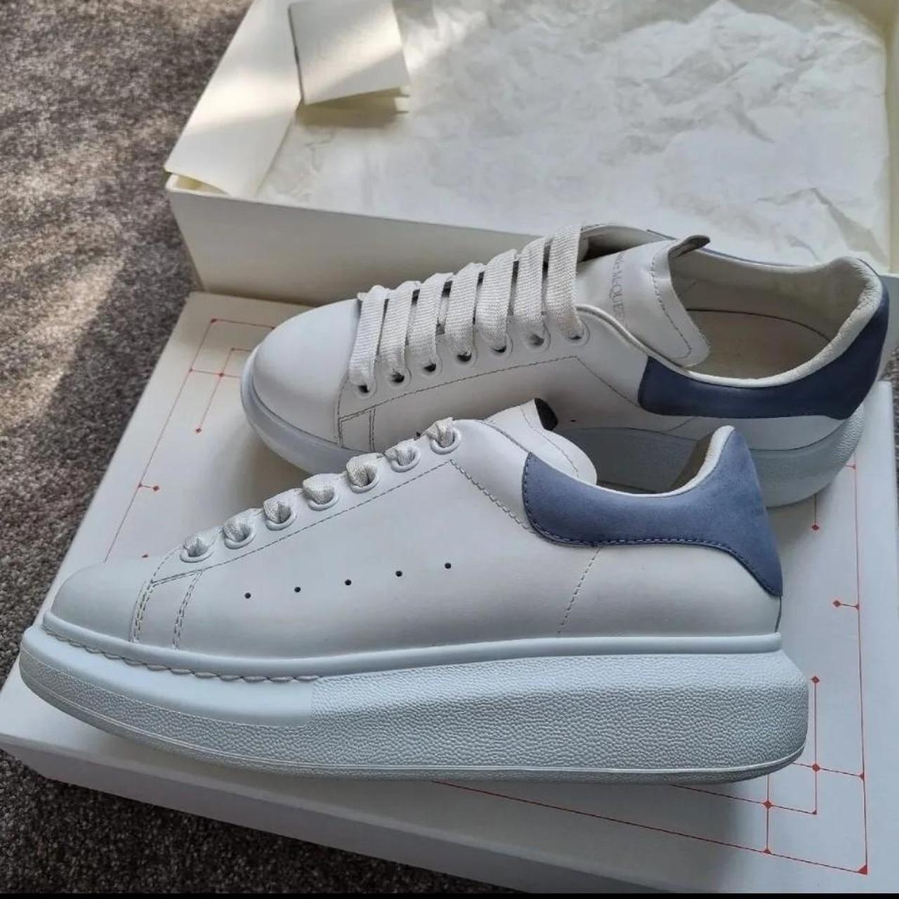 Leather Sneakers Alexander Mcqueen Trainers Grey Leather Sneakers