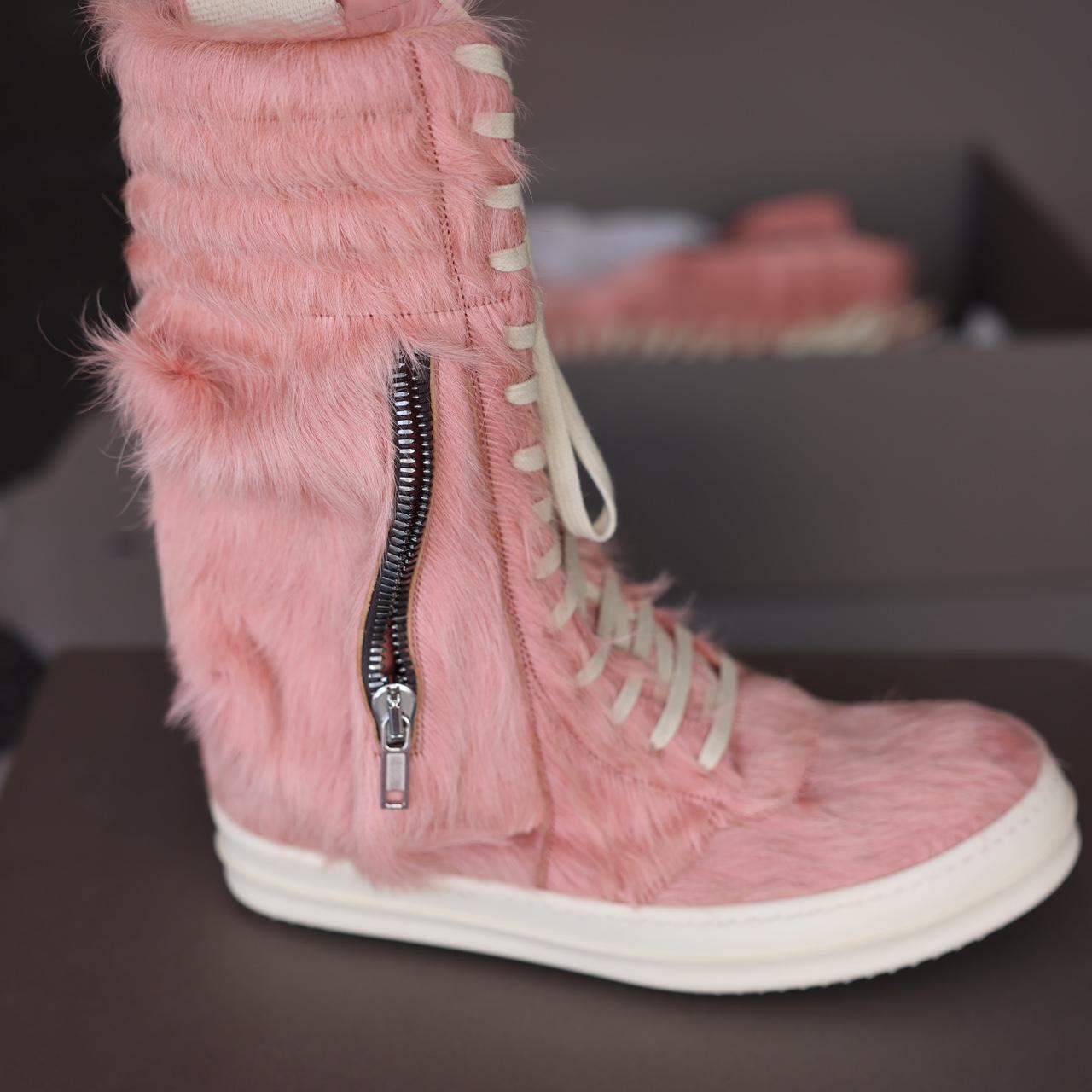 Rick Owens Pink cargo basket high top sneakers size | Depop Rick Owens Pink cargo basket high top sneakers size | Depop