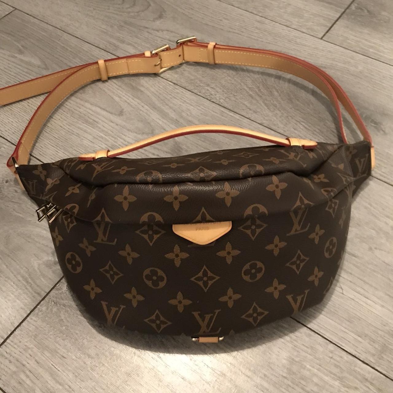 Louis Vuitton Brown Monogram Pallas Clutch - Depop