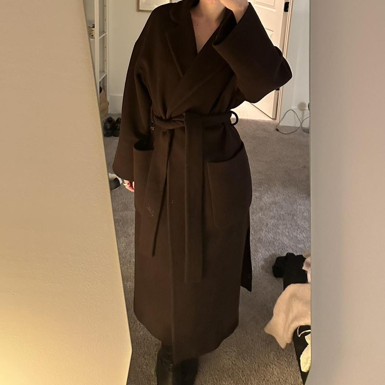 Zara brown 2025 belted coat