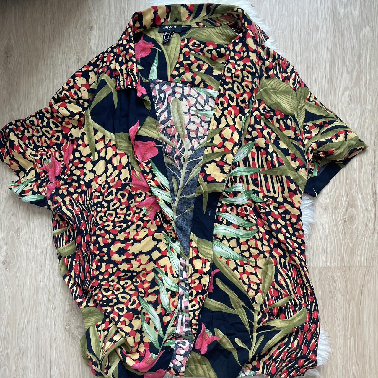 mens jungle print shirt