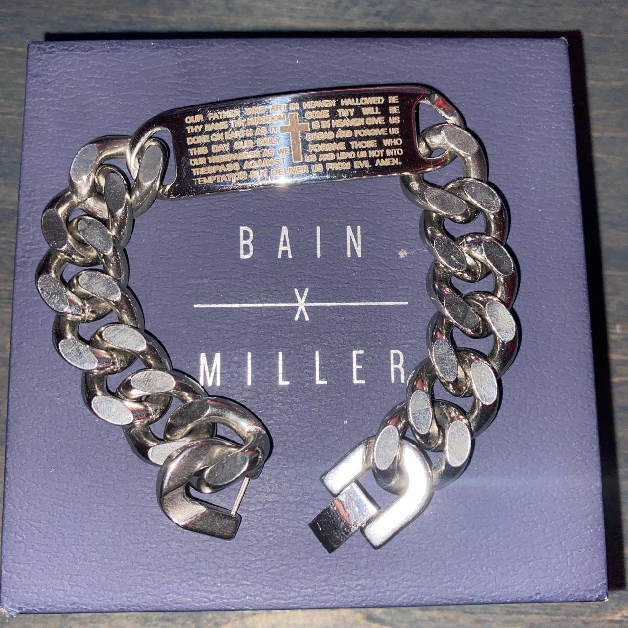 Stainless Steal Cross bible verse bracelet Depop