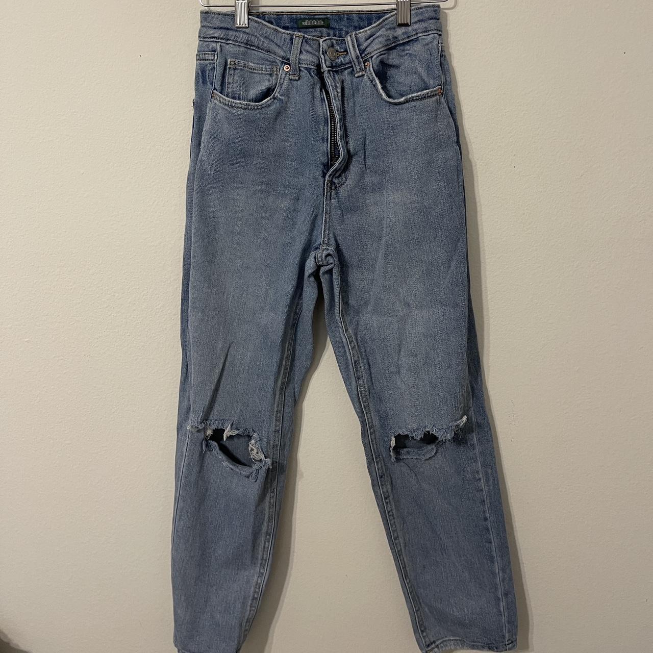 Wild Fable Jeans with Knee Rips • in excellent - Depop