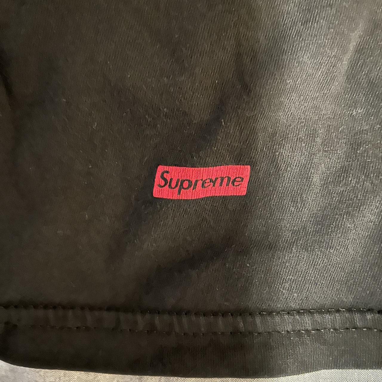 Supreme blank tee -no damage -black -worn - Depop