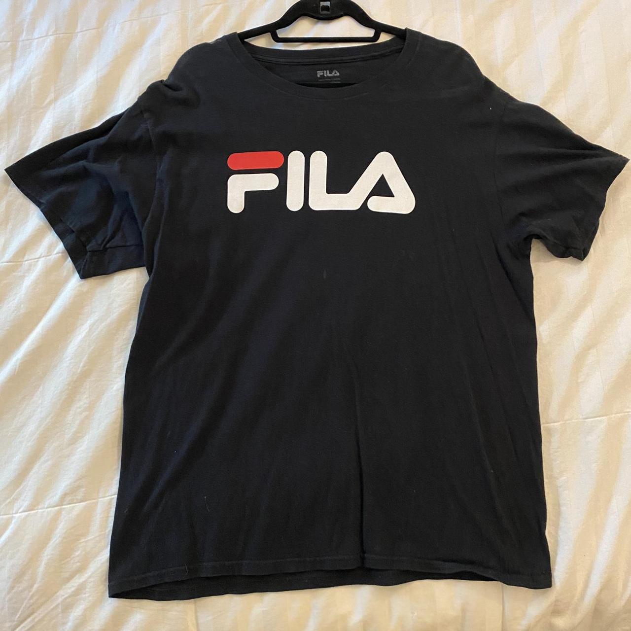 Black and sale red fila shirt