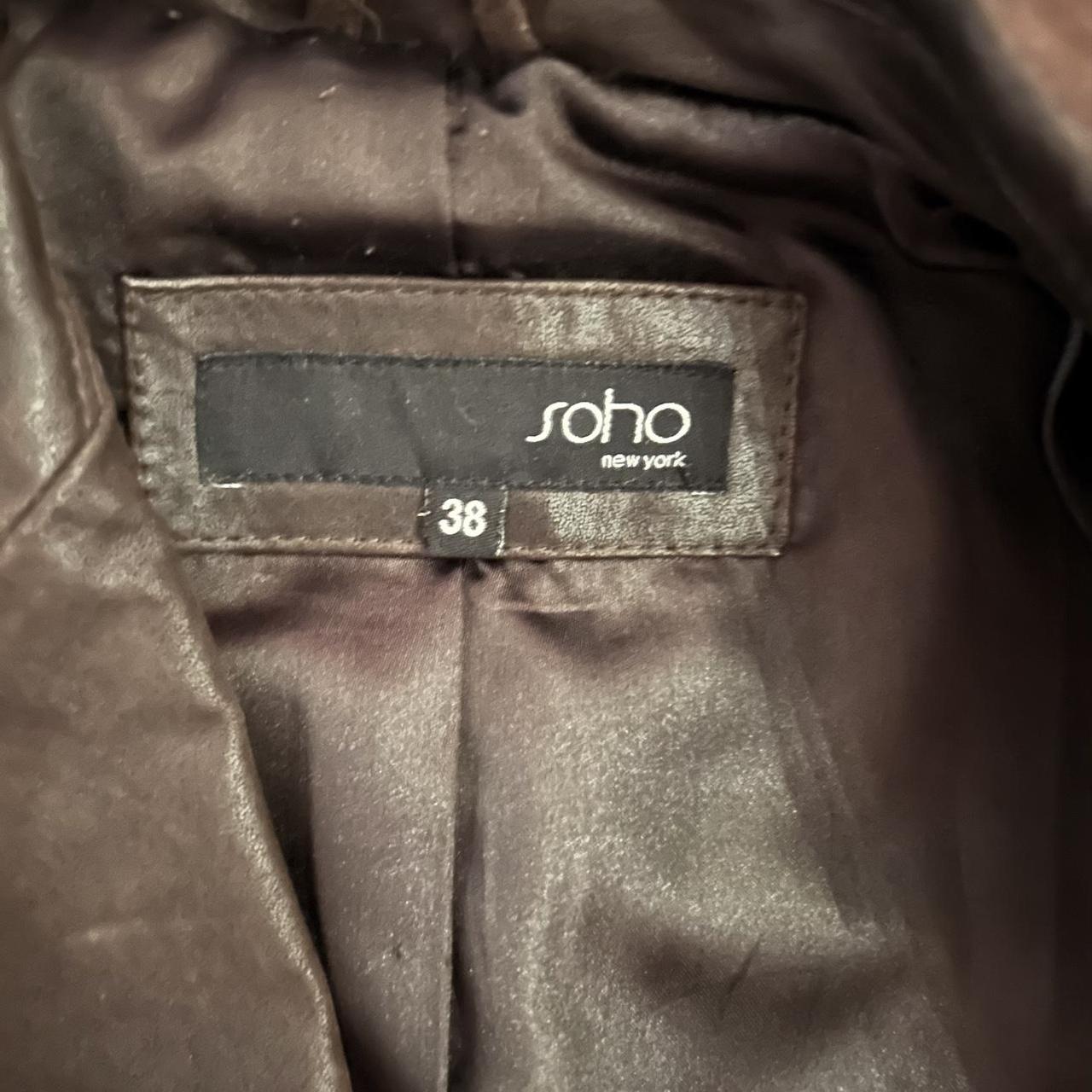 Soho NY genuine leather jacket size 38, the interior | Depop