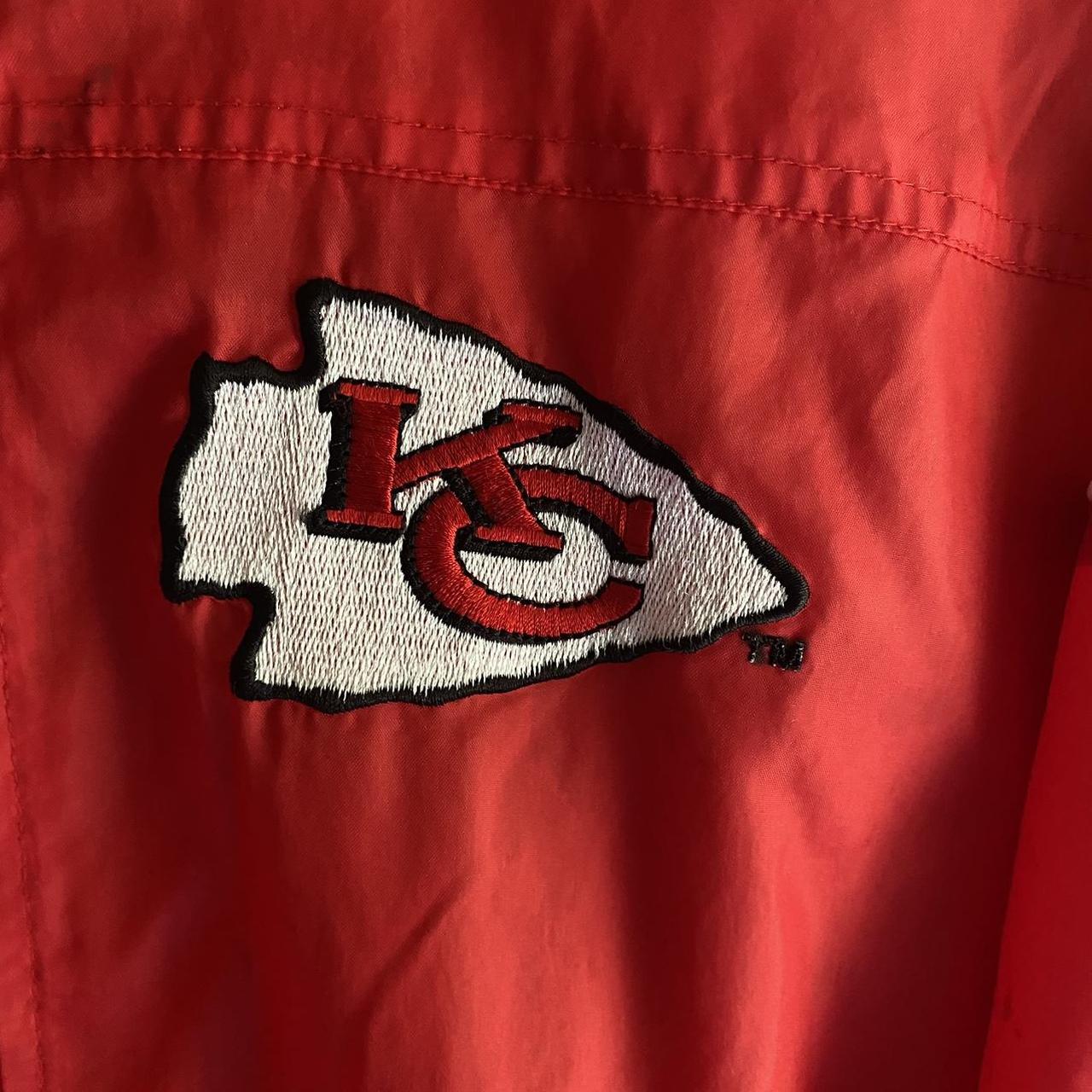 Vintage 90s Kansas City Chiefs Puffer Starter Jacket - Depop