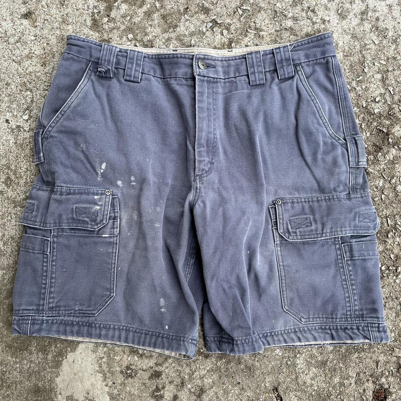 cargo linen jorts !! these longer shorts are perfect - Depop