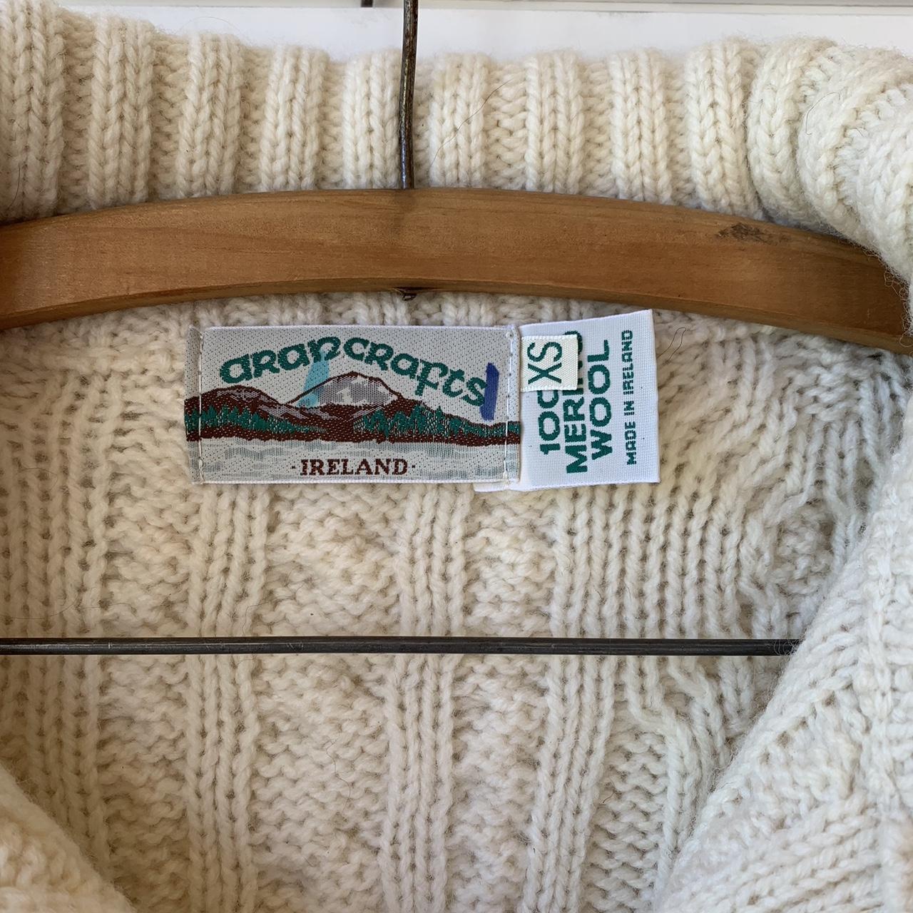 Stunning vintage Irish Merino Wool cable knit... - Depop