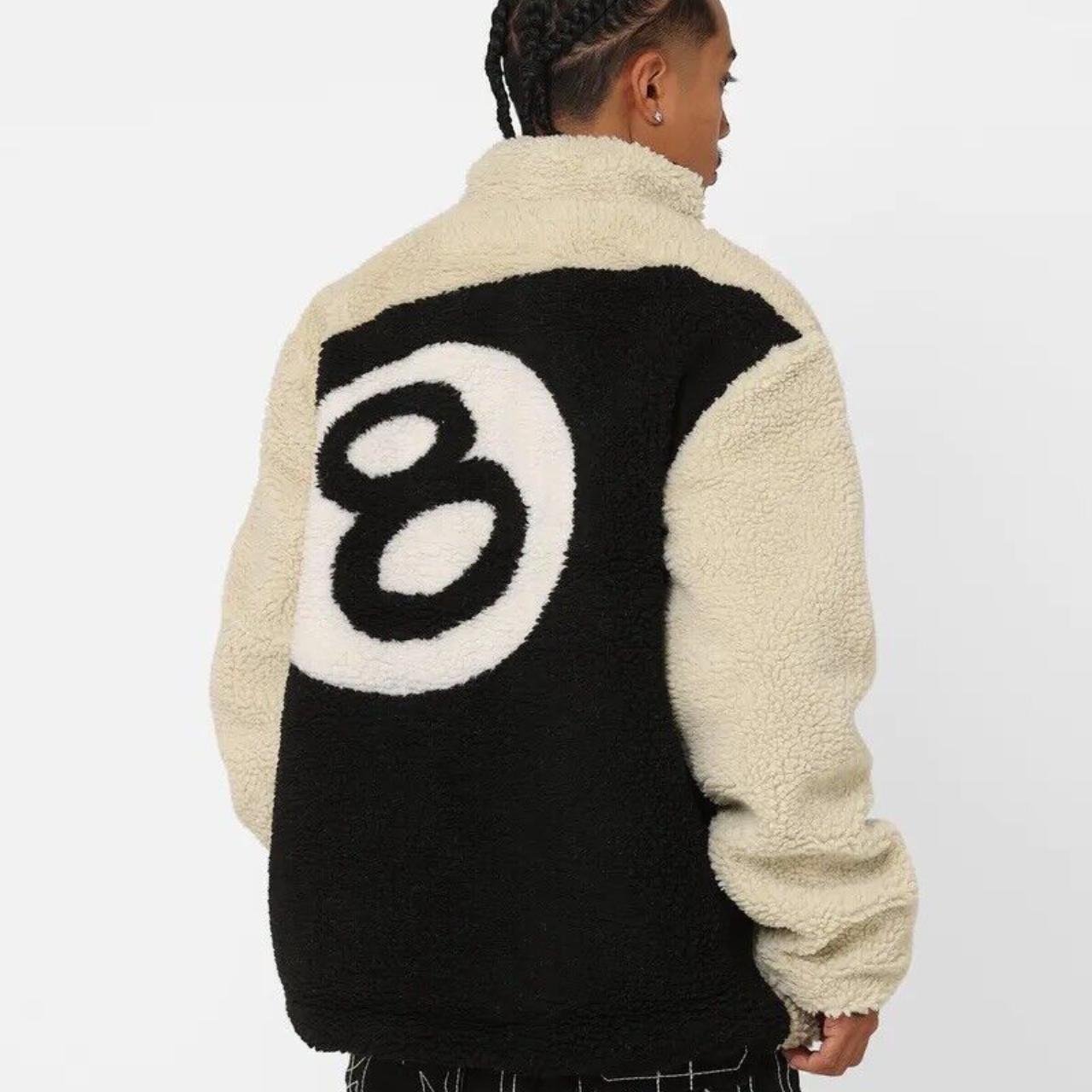 Stussy 8 ball reversible sherpa Fleece Jacket -... - Depop