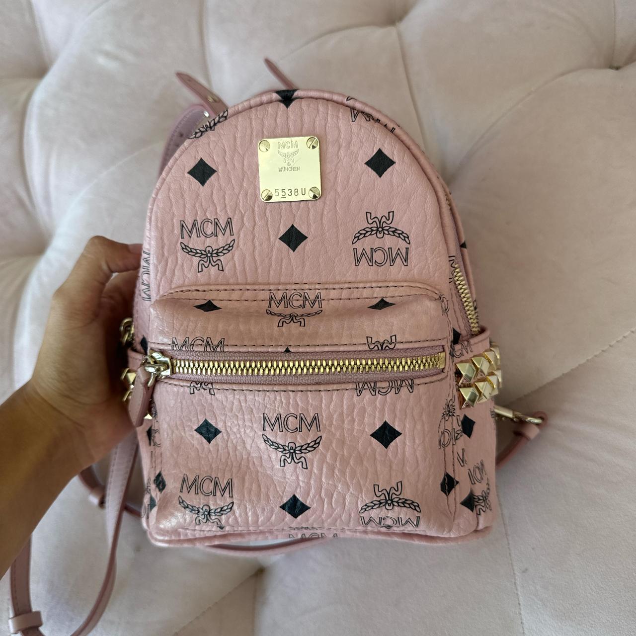 Pink mcm bag hotsell