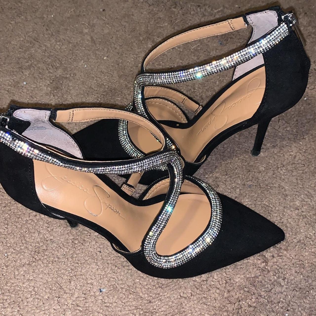 Jessica simpson outlet black strappy heels