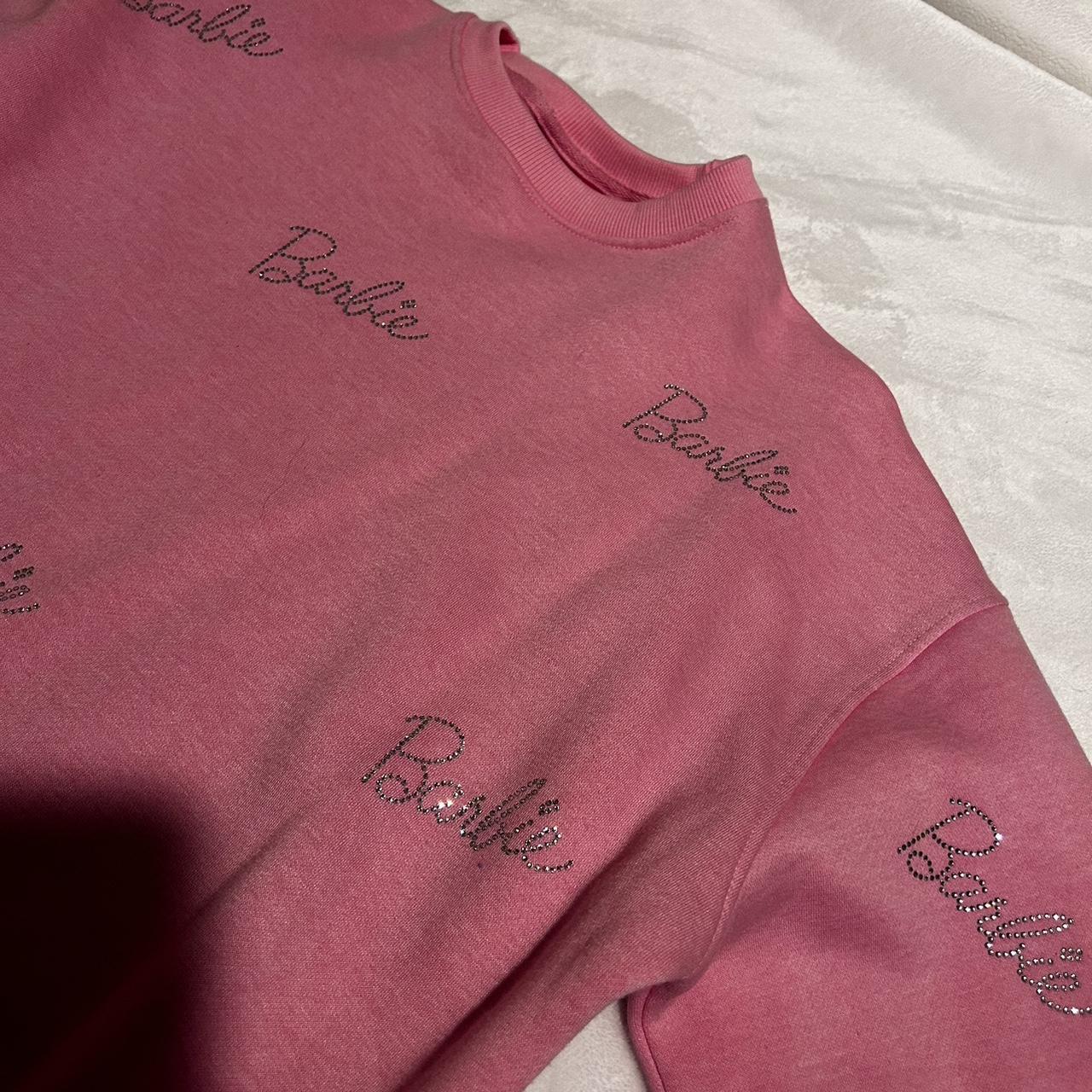 BOOHOO BARBIE hoodie. Light baby pink color. Worn... - Depop