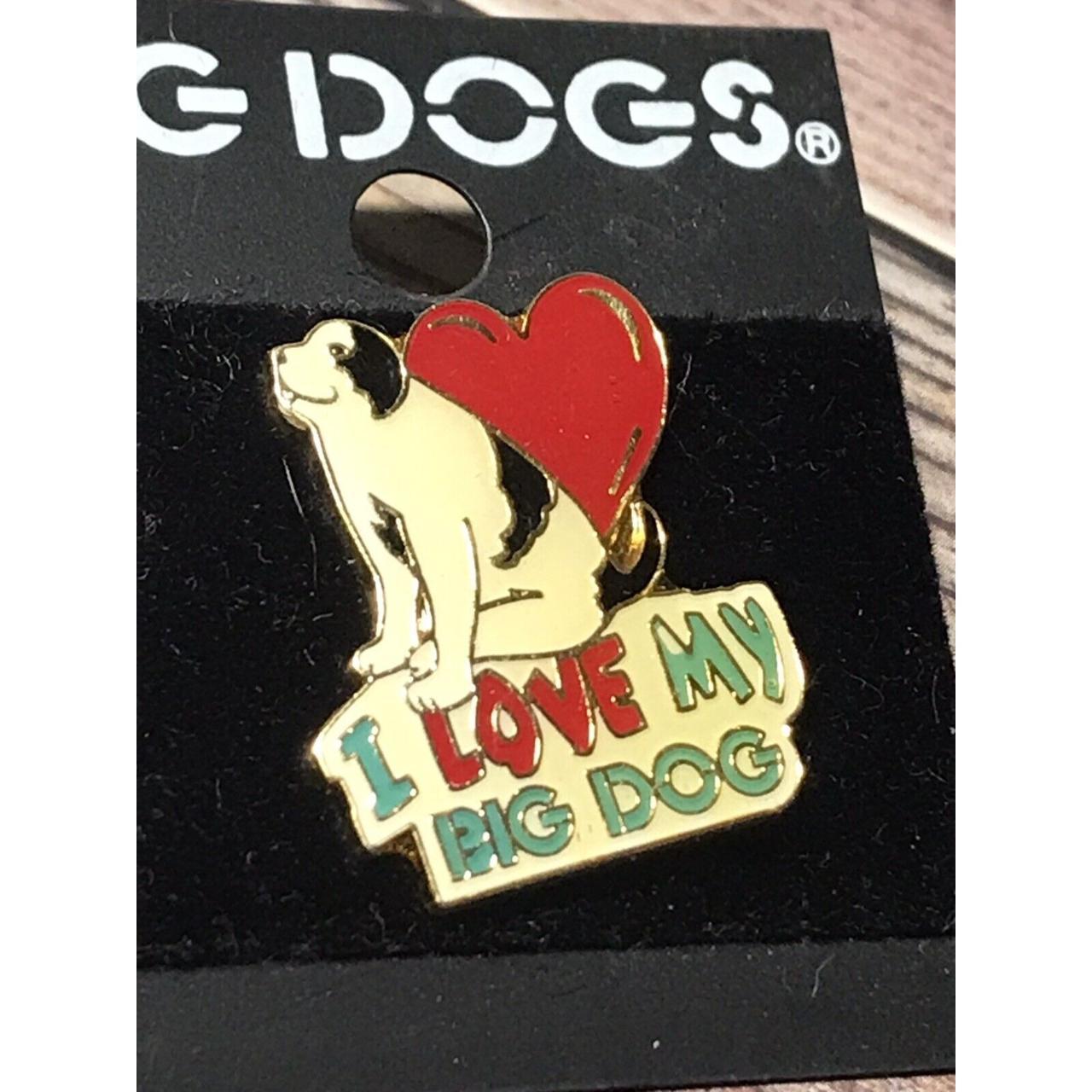 “Big Dog” Brand Enamel Pin “I Love My Big Dog"... Depop