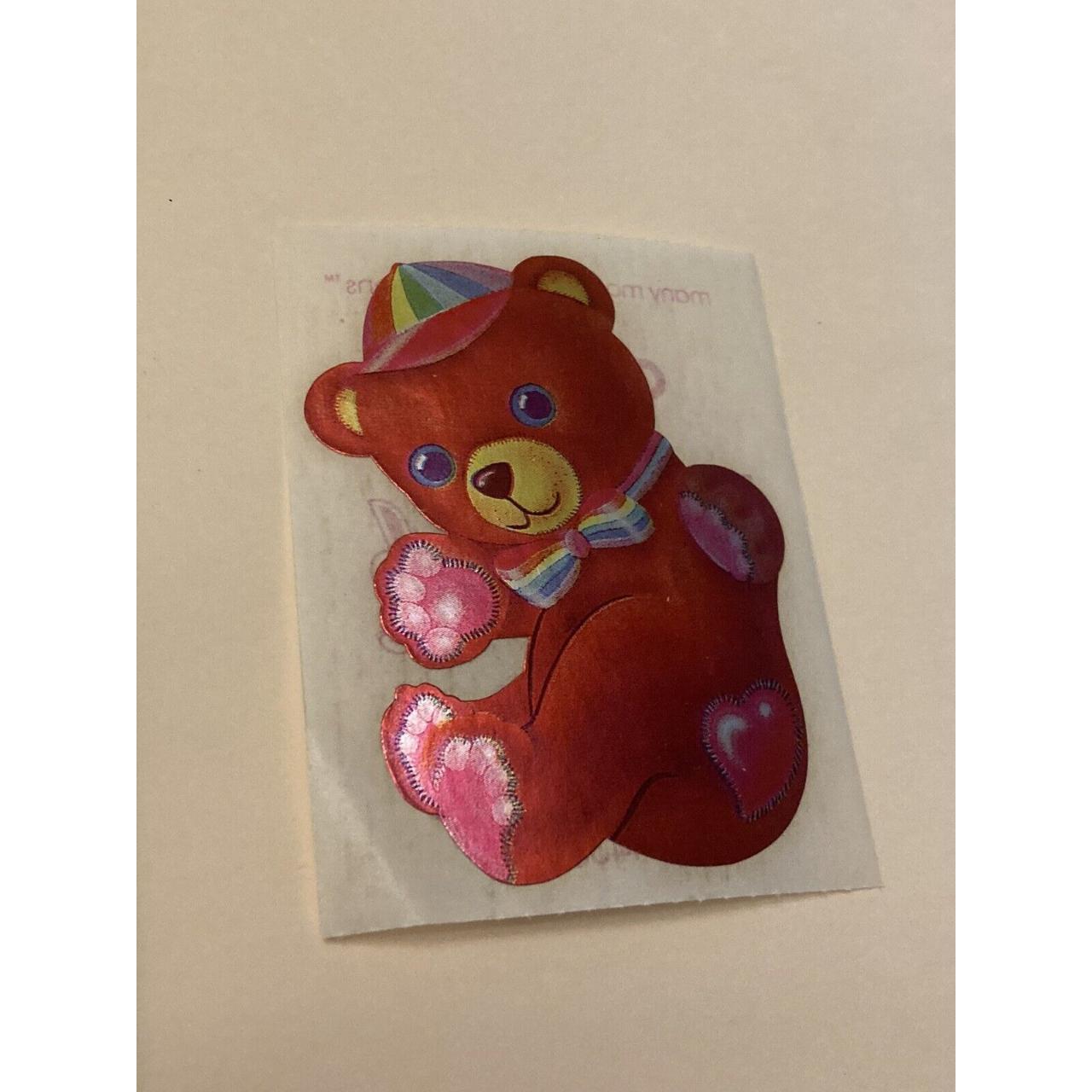 Vintage 1980s Lisa Frank Bear Sticker -... - Depop