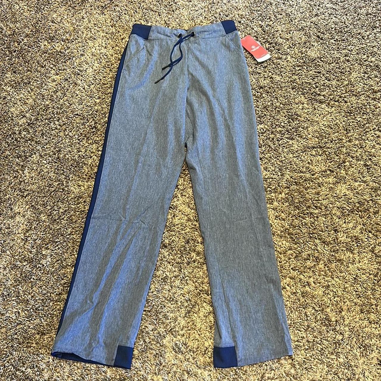BCG xs women's stretch woven jogger pant in blue - Depop