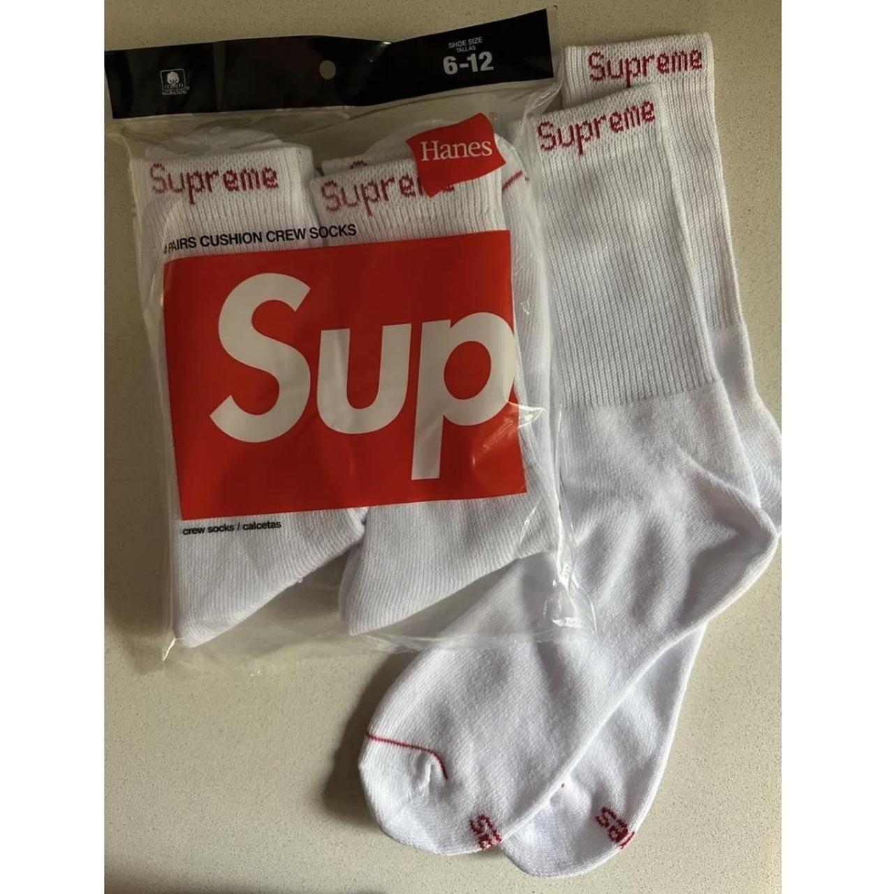 Supreme x Hanes Crew Socks (4 Pack)... - Depop