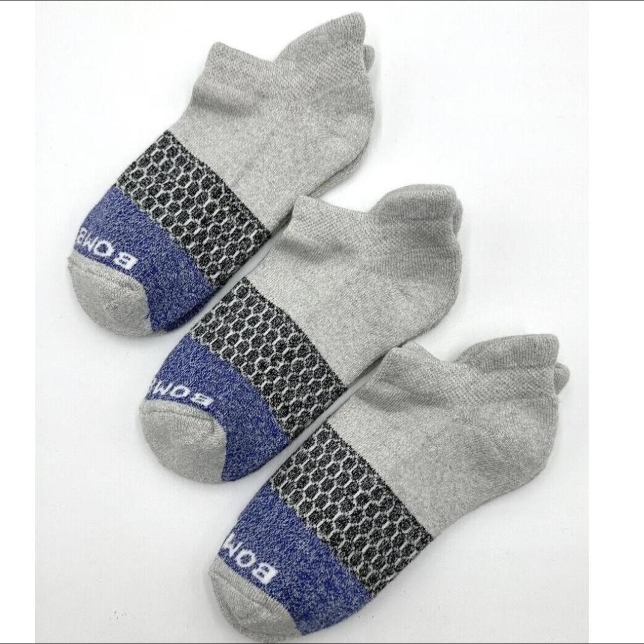 Bombas Men's Grey and Blue Socks
