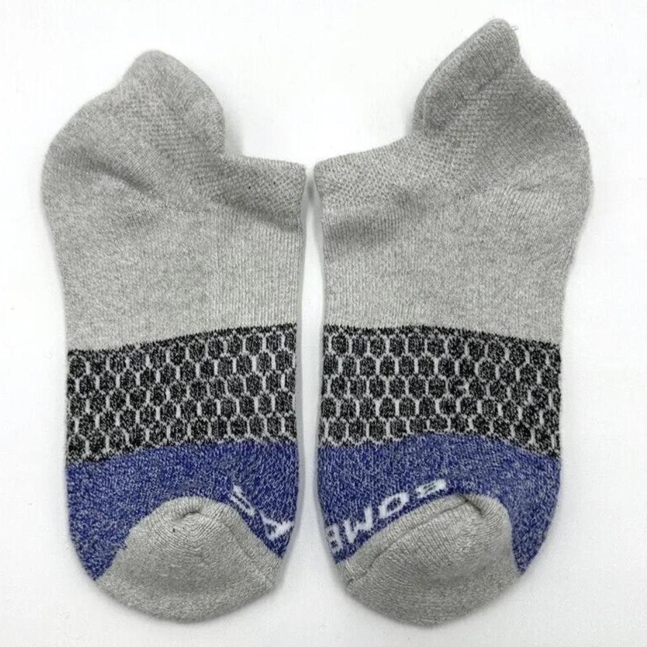 Bombas Men's Grey and Blue Socks (2)