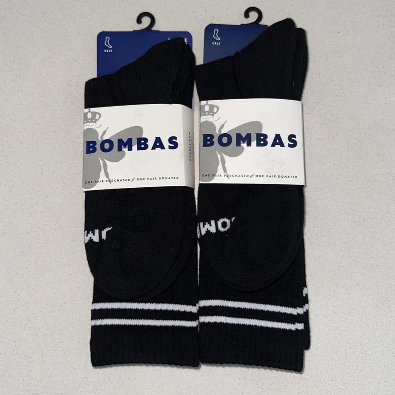 Bombas Men's Black and White Socks