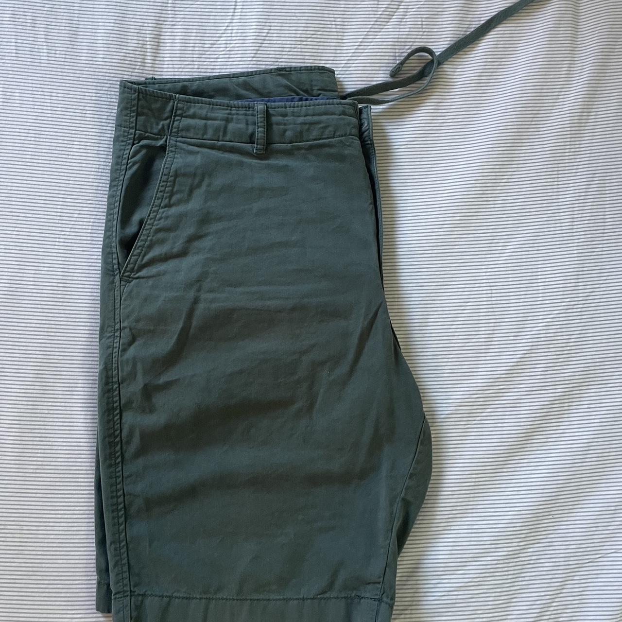 Green Uniqlo shorts with a relaxed, slightly Depop