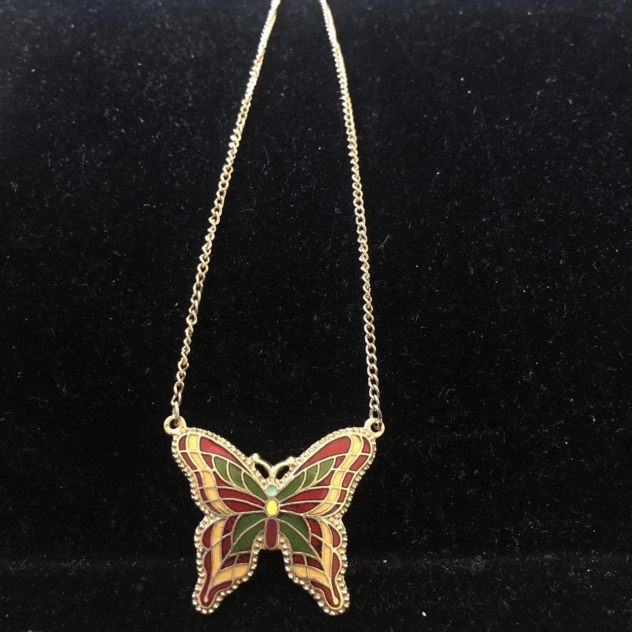 Sarah coventry sale butterfly necklace