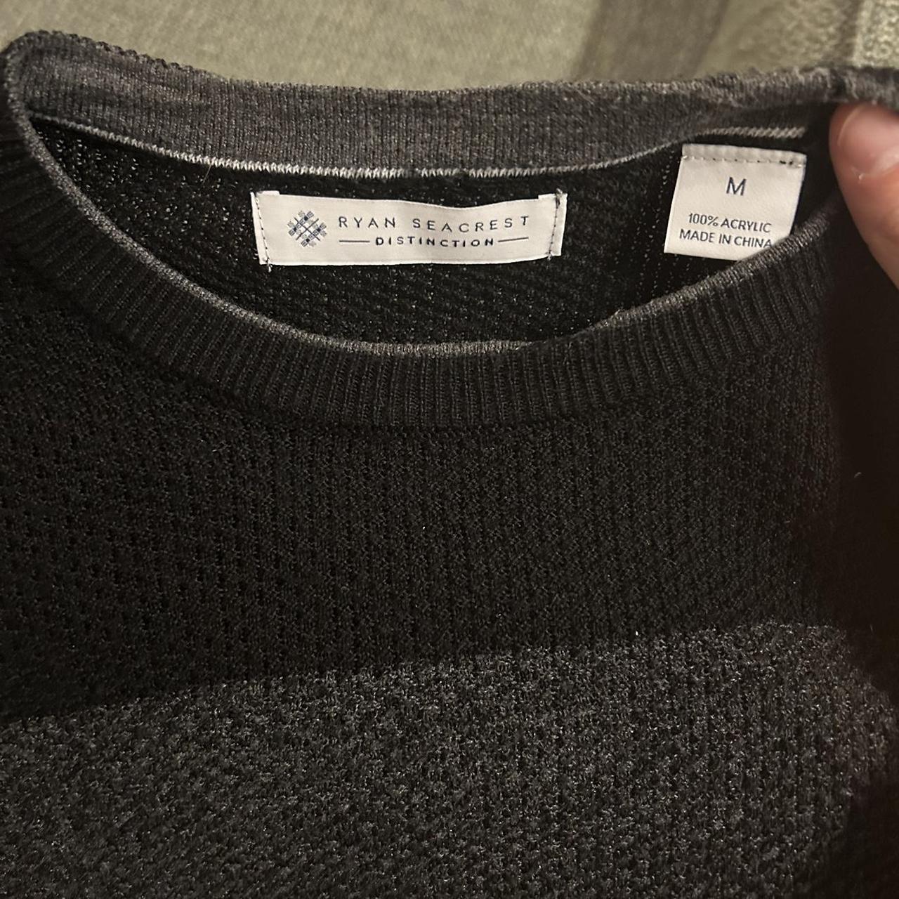 Men’s grey and black sweater. Size medium.... - Depop