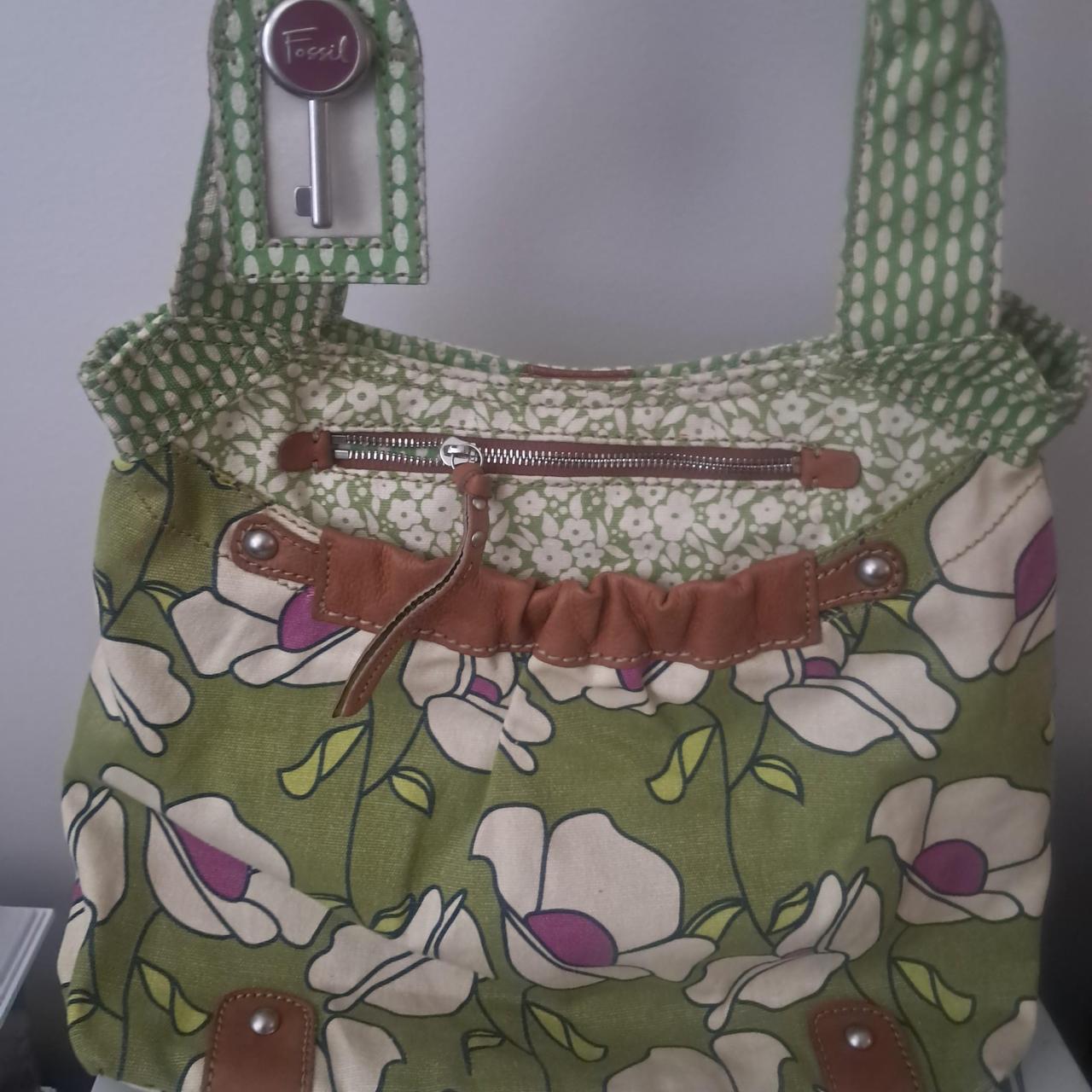Fossil Women's Bag - Green/Multi – Green and whit… - image 2