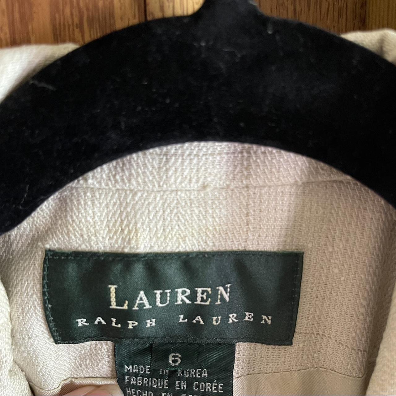 Lauren Ralph Lauren blazer off white size 6. #blazer... - Depop