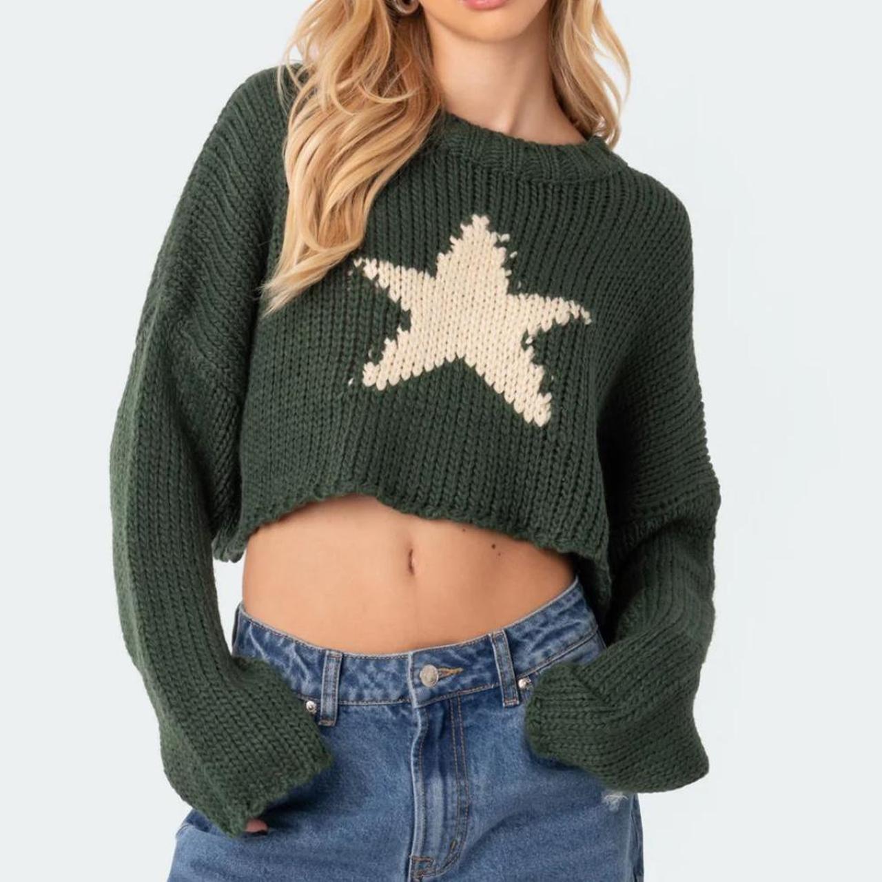 Star sales cropped sweater