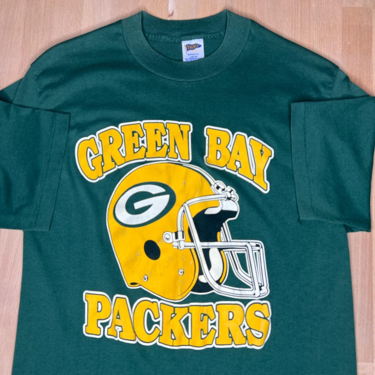 Vintage 1995 Green Bay Packers NFL Helmet Graphic T-Shirt Size Large L Rare