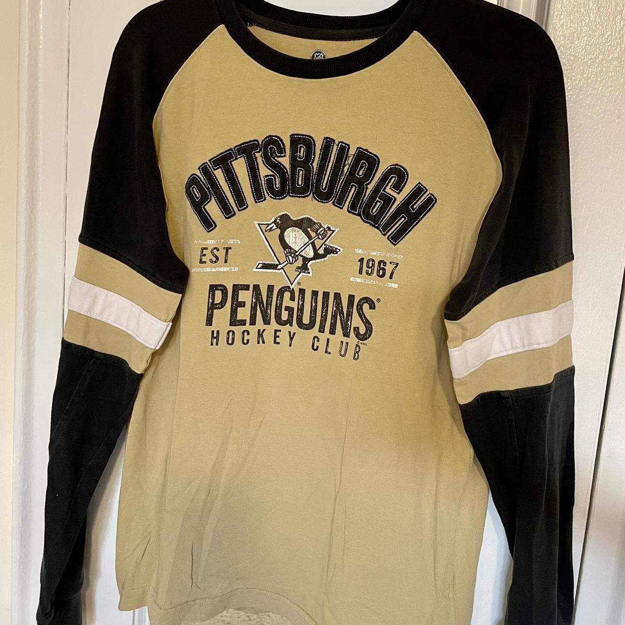 NHL Pittsburgh Penguins Vintage Black Crew Neck Sweatshirt
