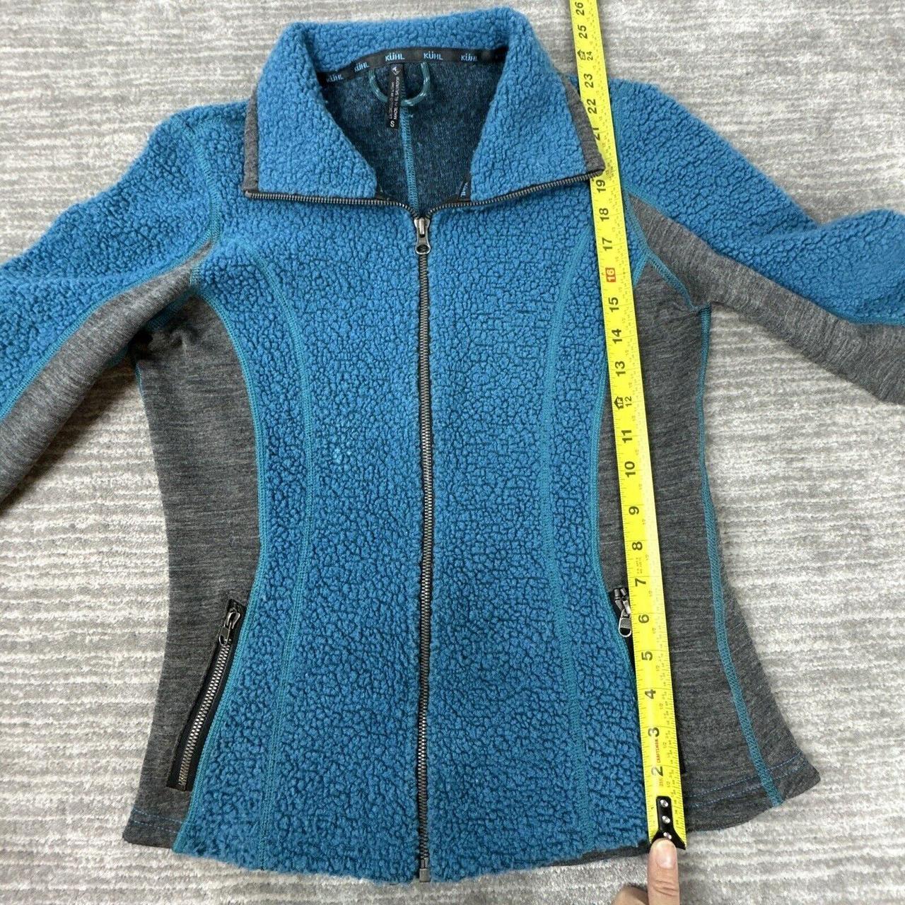 Kuhl Wool Fleece Hybrid Womens Small Blue Full Zip - Depop