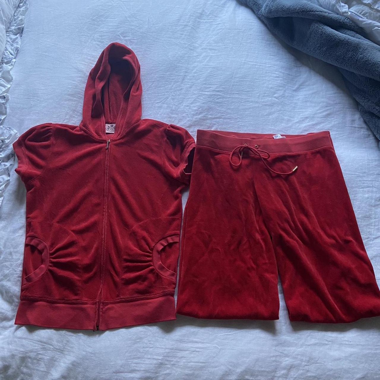 Red juicy couture hoodie hot sale