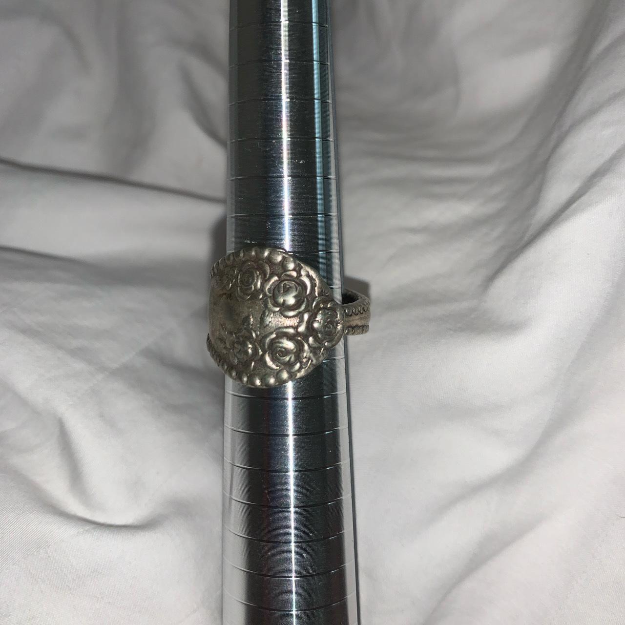 Custom Snuff Spoon Ring, 70s Vintage Sterling Silver - Depop