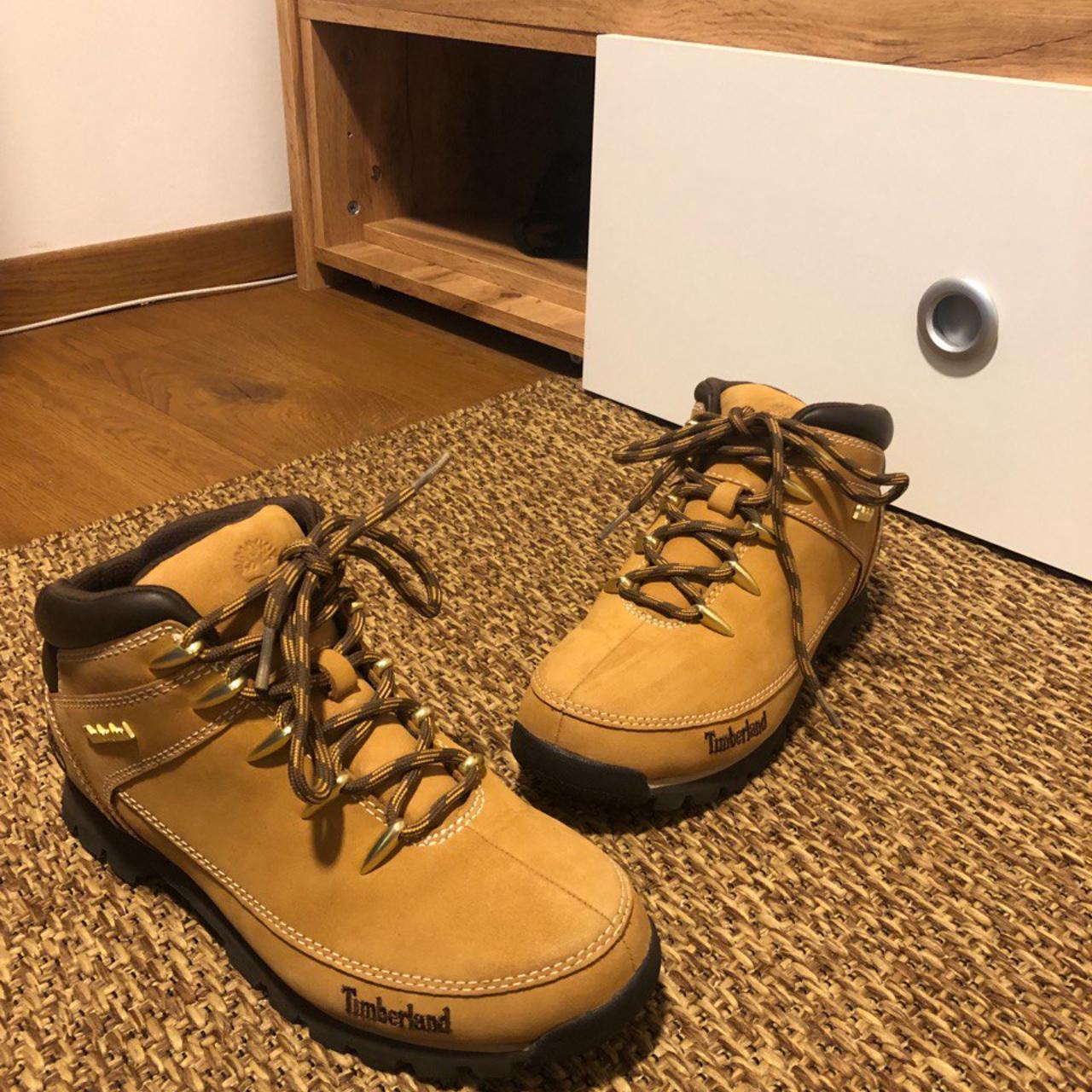 Timberland Mid Hiker Boots Wheat Nubuck Condition... - Depop