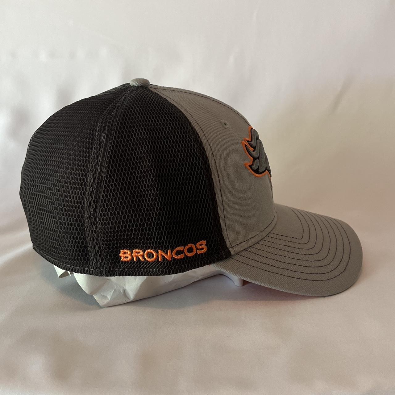 New Era Orange Navy Blue Denver Broncos Flex Fit Hat - Depop