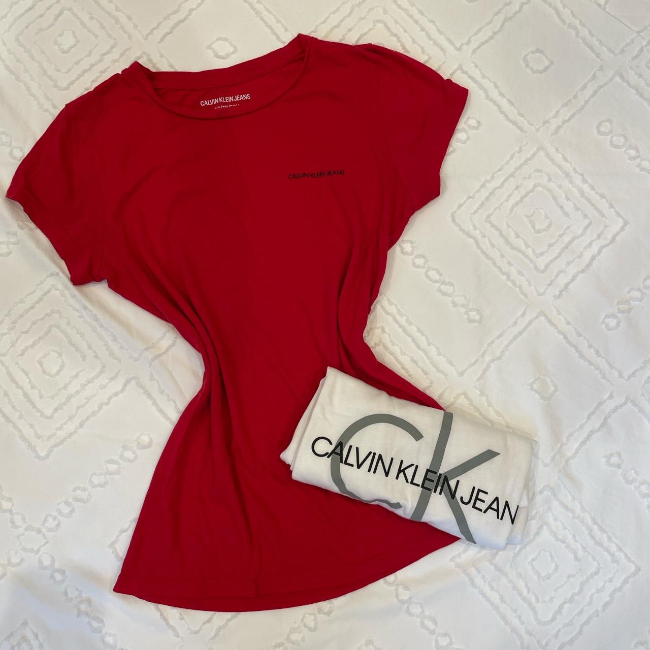 Buy 1 get one FREE! Soft red and white Calvin Klein... - Depop