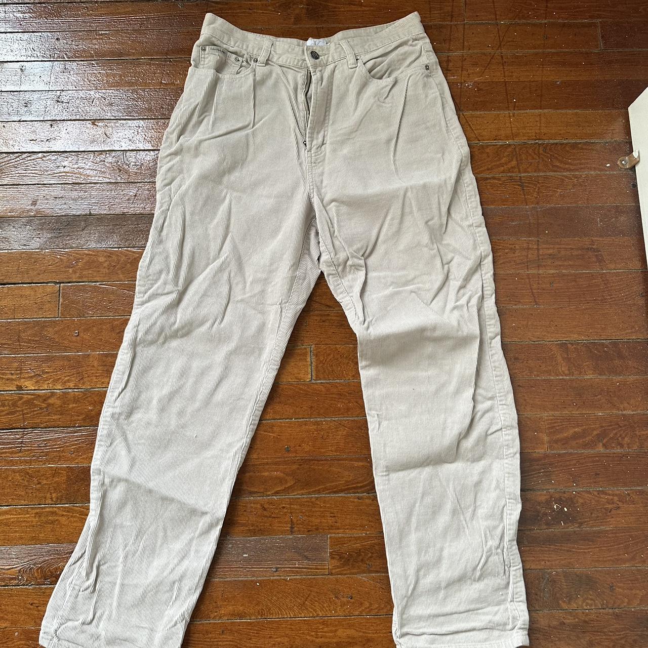 Offwhite corduroy vintage Calvin Klein pants No... - Depop