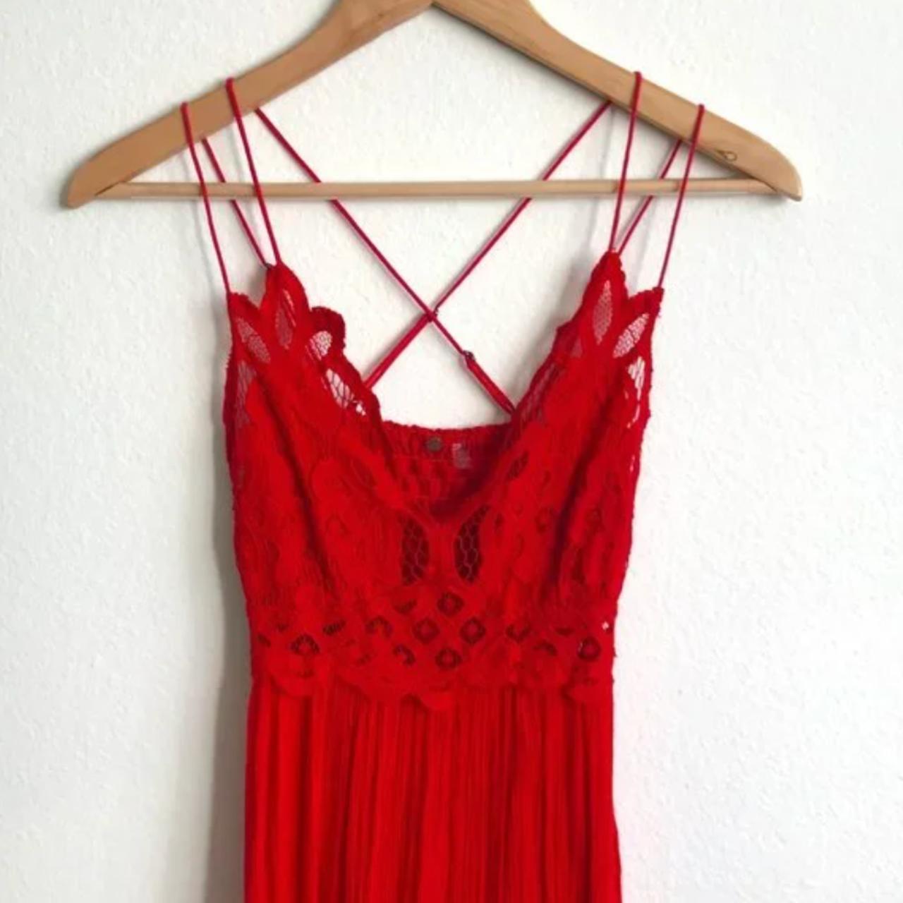 Free People Adella Slip Dress RED offers Women's Size XS