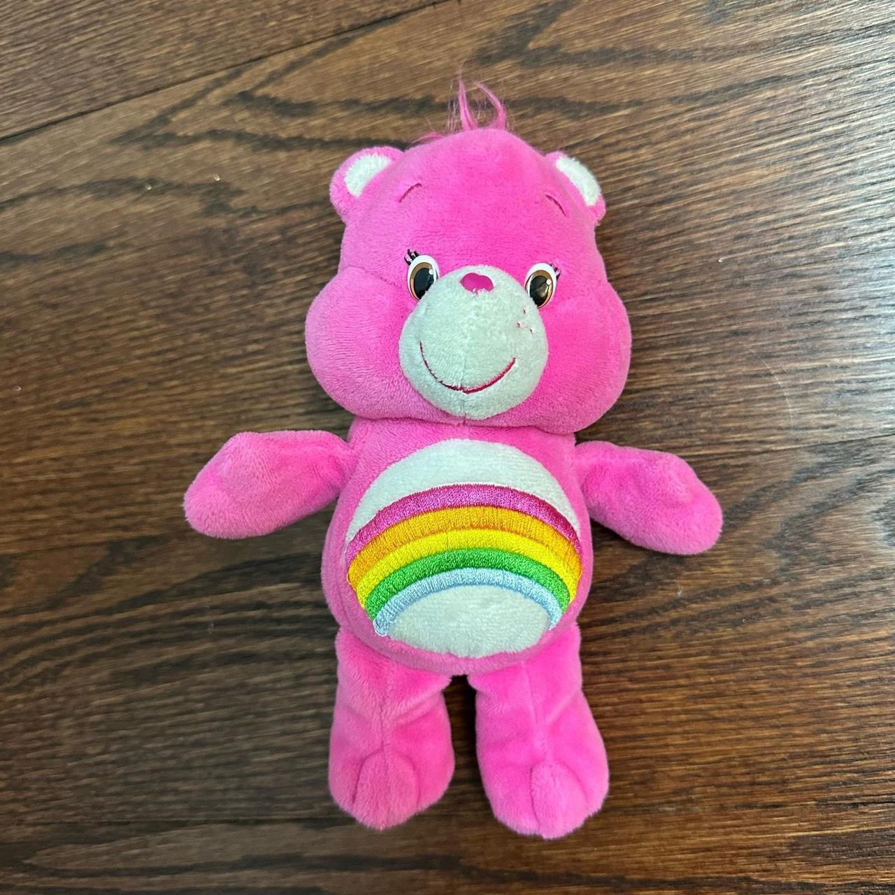Pink care bear with rainbow deals