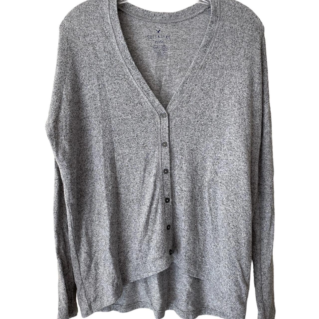 American eagle hot sale grey cardigan