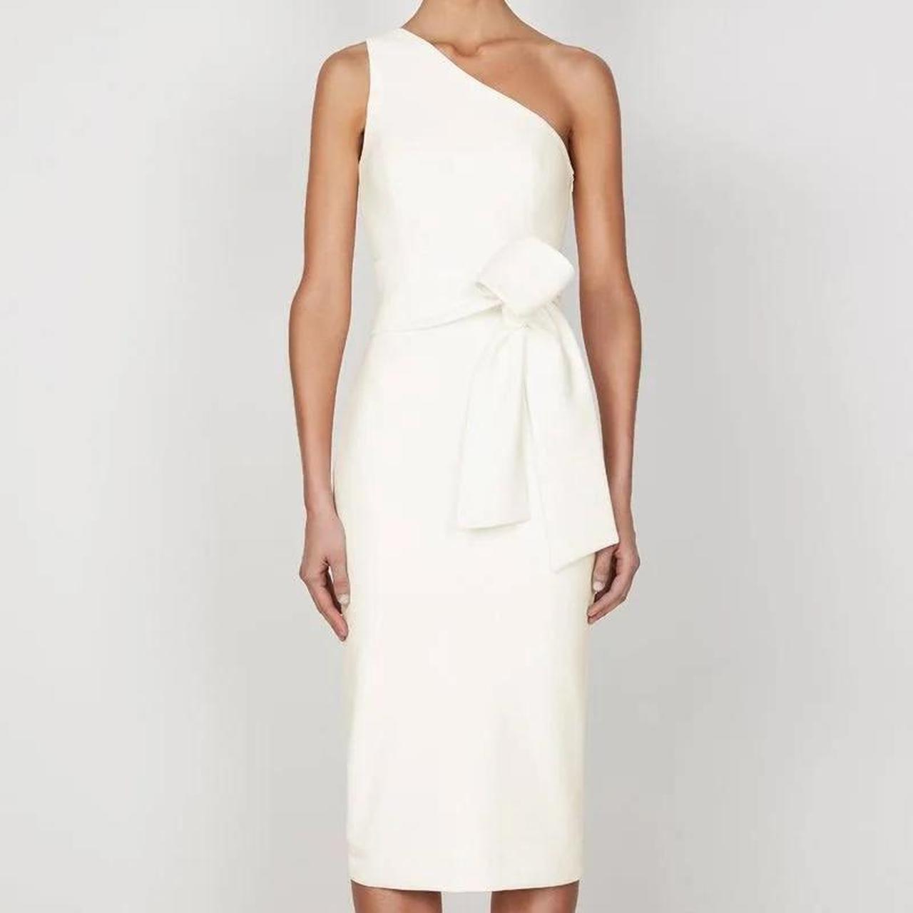 NWT Shona Joy Lucy One Shoulder Midi Dress Ivory Depop