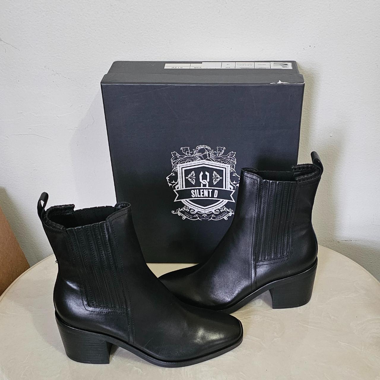 Silent D Naydo Boot Black Heel Leather Women's... Depop