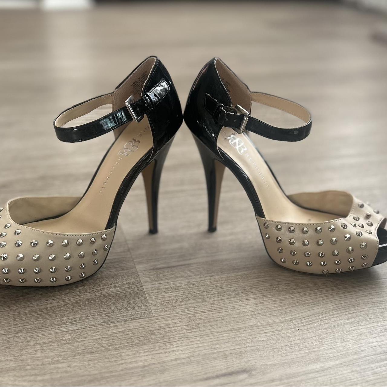 Tan studded outlet heels