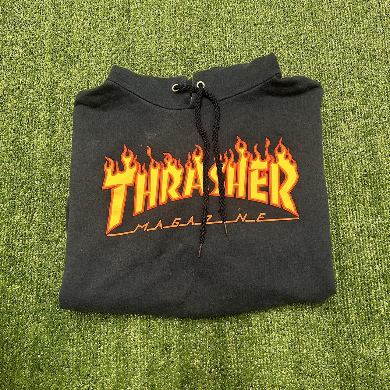 Navy Blue Thrasher Hoodie 🙌 Men’s large #thrasher... - Depop