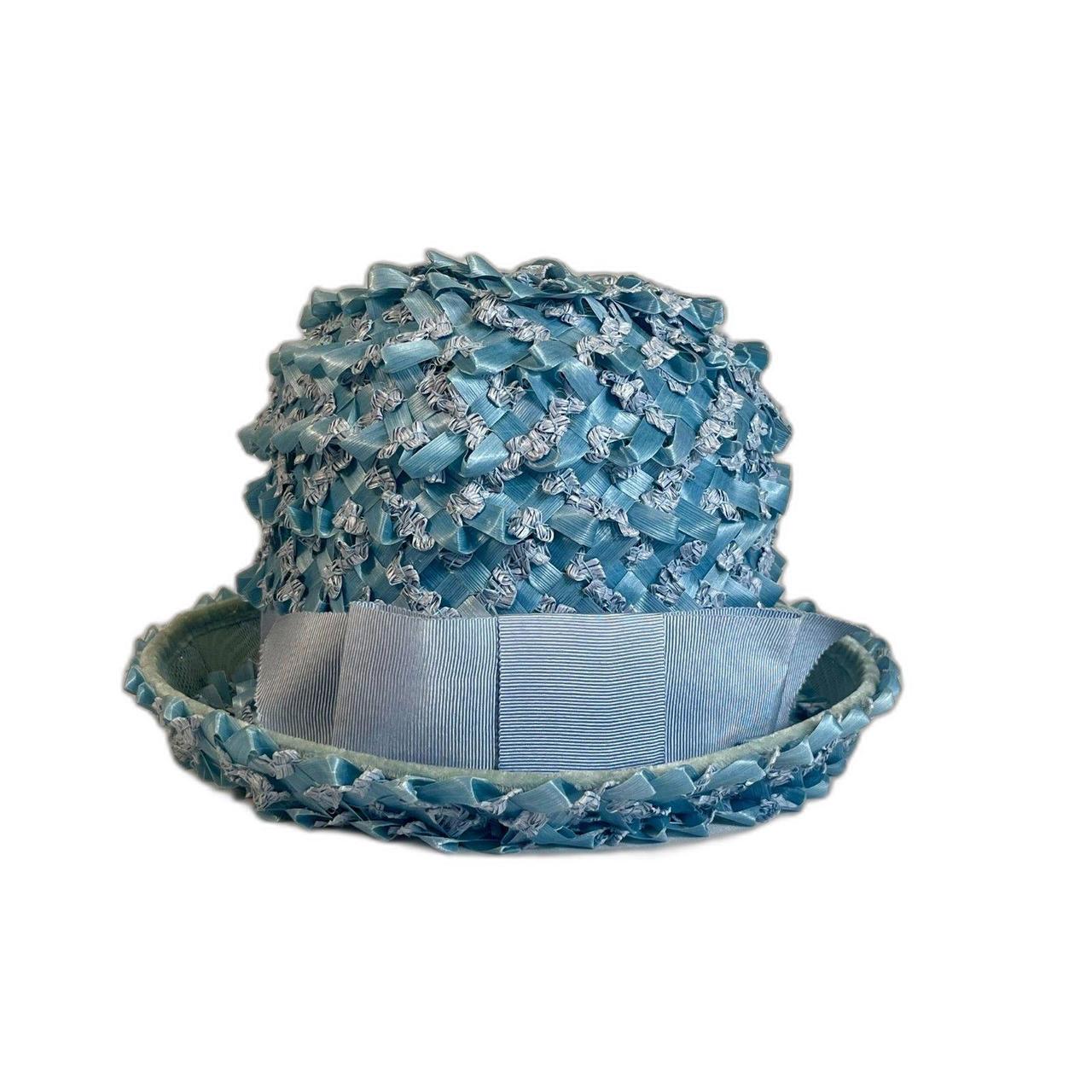 Source Unknown Women's Straw hats - Blue – Vintag… - image 1