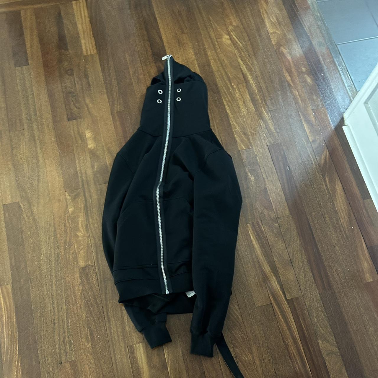 Rick owens gimp hoodie Size medium but fits a bit... - Depop