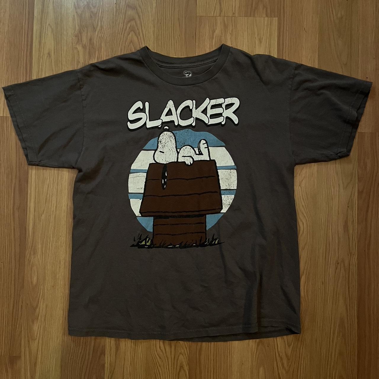 snoopy slacker t shirt