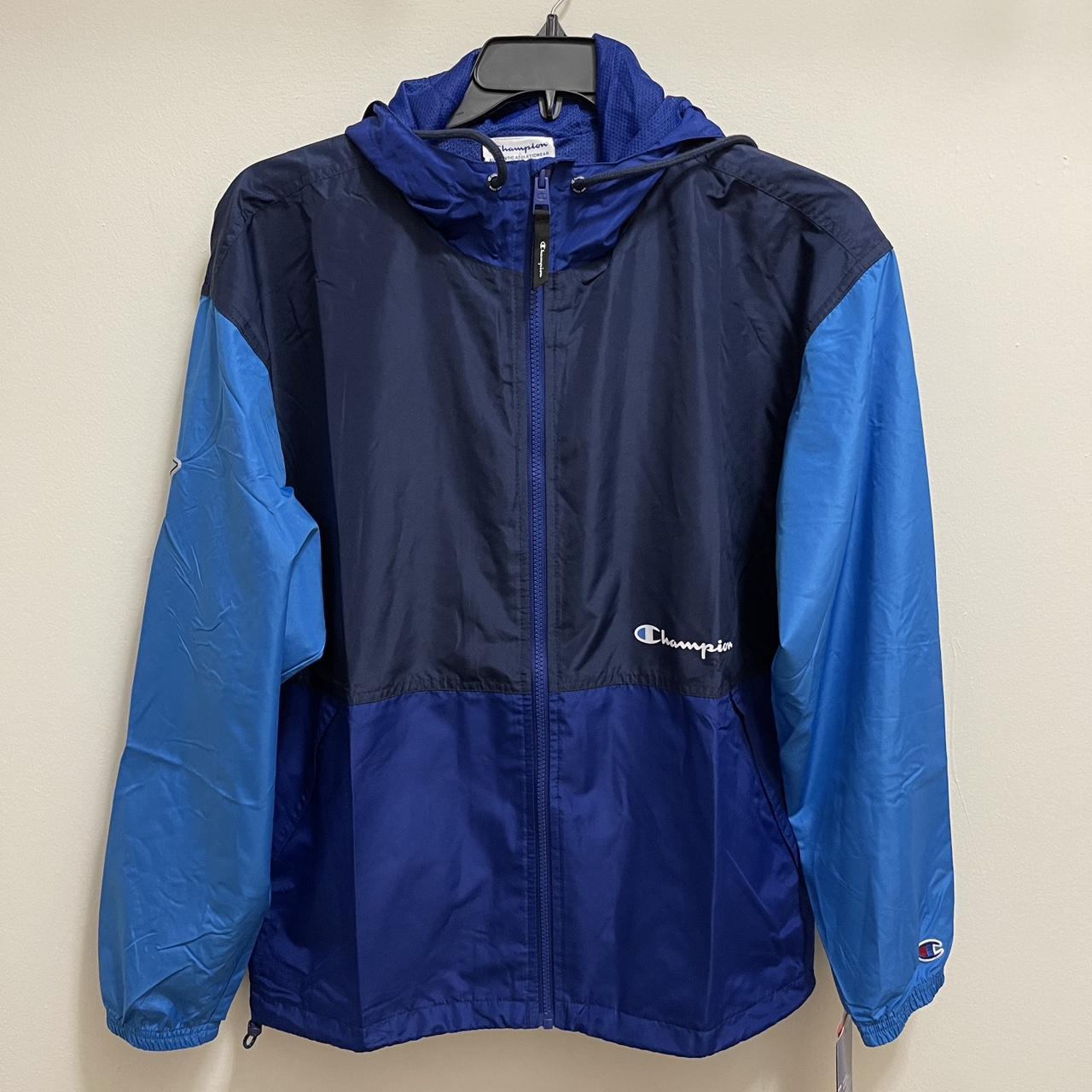 Champion windbreaker deals navy blue